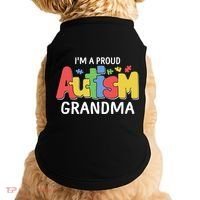 I'm A Proud Autism Grandma Awareness Gift Doggie Tank thumb 0