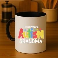 I'm A Proud Autism Grandma Awareness Gift Coffee Mug thumb 4