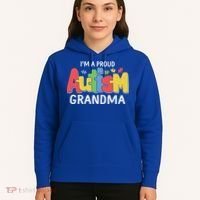 I'm A Proud Autism Grandma Awareness Gift Hoodie thumb 5