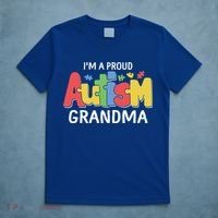 I'm A Proud Autism Grandma Awareness Gift T-Shirt thumb 5