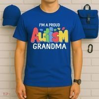 I'm A Proud Autism Grandma Awareness Gift T-Shirt thumb 6