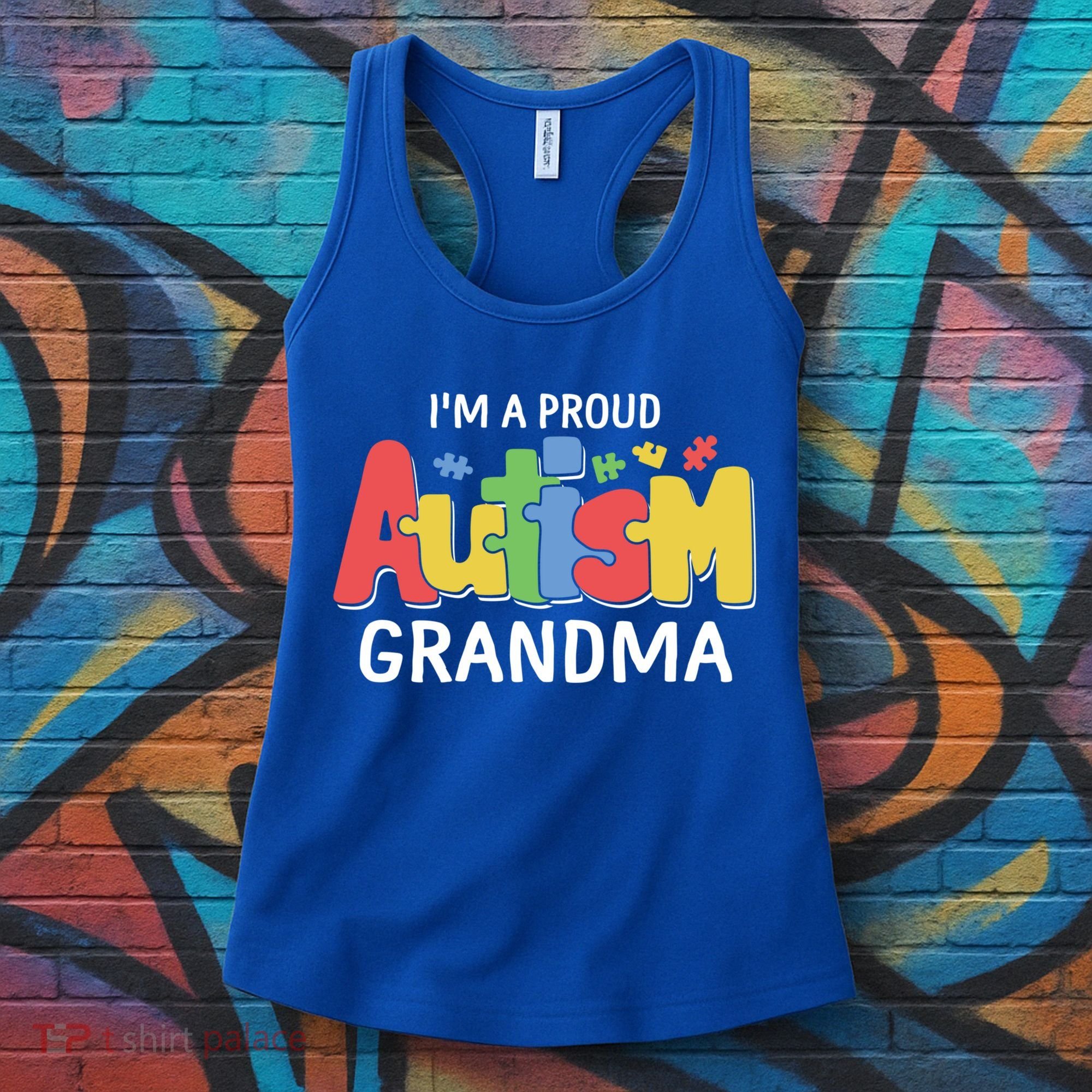 I'm A Proud Autism Grandma Awareness Gift Women's Tank Top