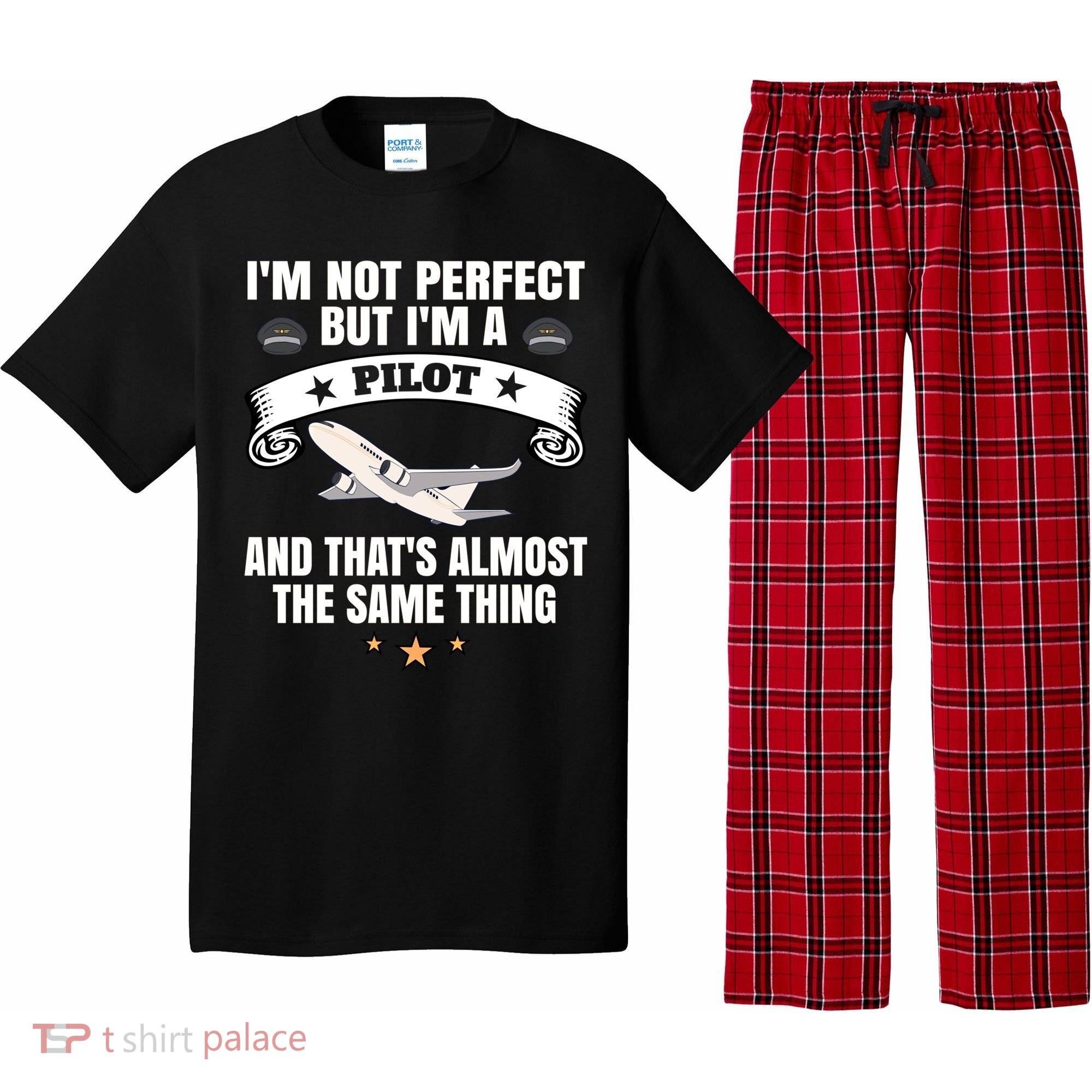 Im A Pilot Airplane Aviation Gift Pajama Set