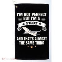 Im A Pilot Airplane Aviation Gift Golf Towel thumb 0