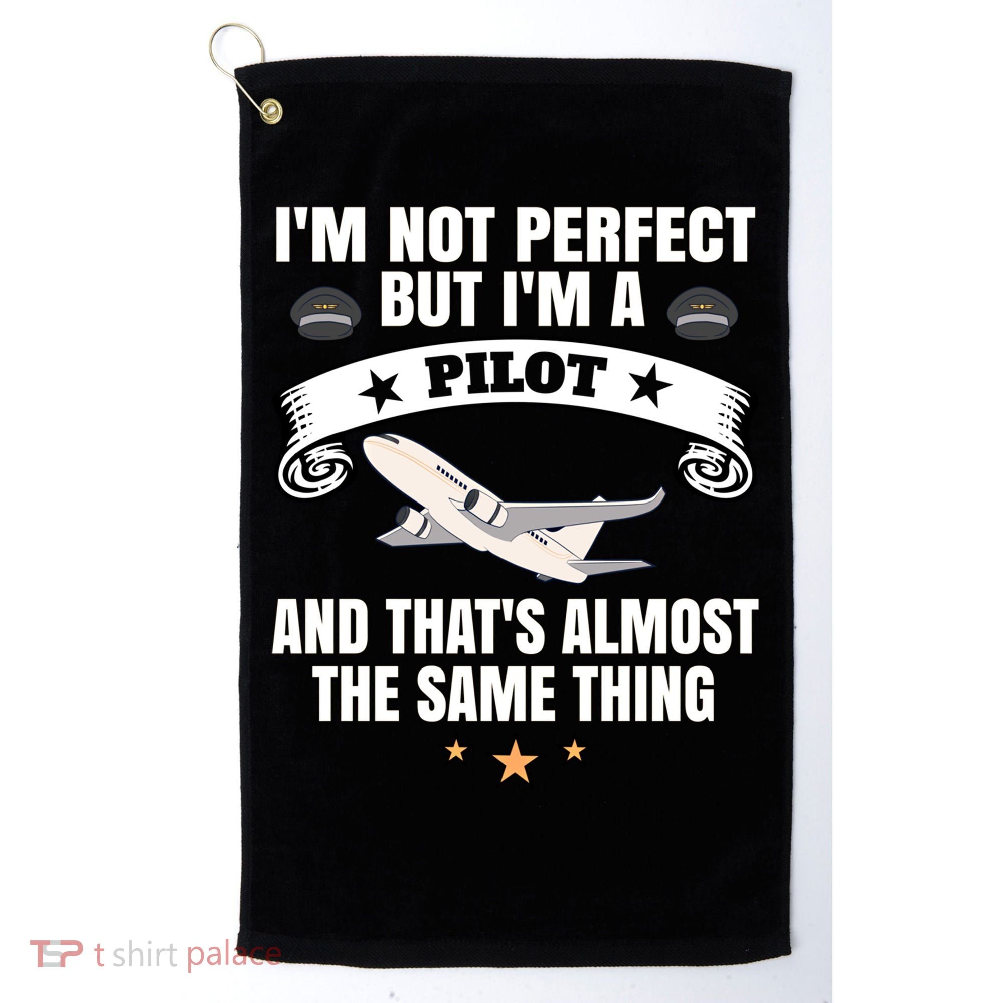 Im A Pilot Airplane Aviation Gift Golf Towel