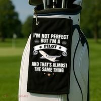 Im A Pilot Airplane Aviation Gift Golf Towel thumb 2