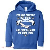 Im A Pilot Airplane Aviation Gift Toddler Hoodie thumb 0