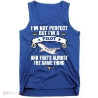 Im A Pilot Airplane Aviation Gift Tank Top thumb 0
