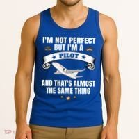 Im A Pilot Airplane Aviation Gift Tank Top thumb 3