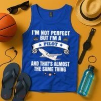 Im A Pilot Airplane Aviation Gift Tank Top thumb 4