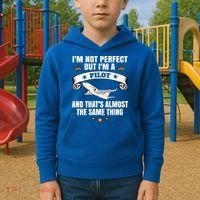 Im A Pilot Airplane Aviation Gift Kids Hoodie thumb 2
