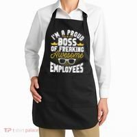 I'm A Proud Boss Of Freaking Awesome Employees Boss Day Apron thumb 2