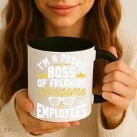 I'm A Proud Boss Of Freaking Awesome Employees Boss Day Coffee Mug thumb 3