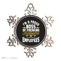 I'm A Proud Boss Of Freaking Awesome Employees Boss Day Ornament thumb 0