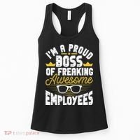 I'm A Proud Boss Of Freaking Awesome Employees Boss Day Women's Tank Top thumb 0