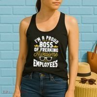 I'm A Proud Boss Of Freaking Awesome Employees Boss Day Women's Tank Top thumb 2