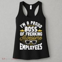 I'm A Proud Boss Of Freaking Awesome Employees Boss Day Women's Tank Top thumb 3