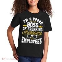 I'm A Proud Boss Of Freaking Awesome Employees Boss Day Kids T-Shirt thumb 2