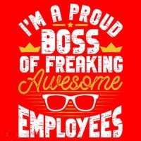 I'm A Proud Boss Of Freaking Awesome Employees Boss Day Santa Hat thumb 1