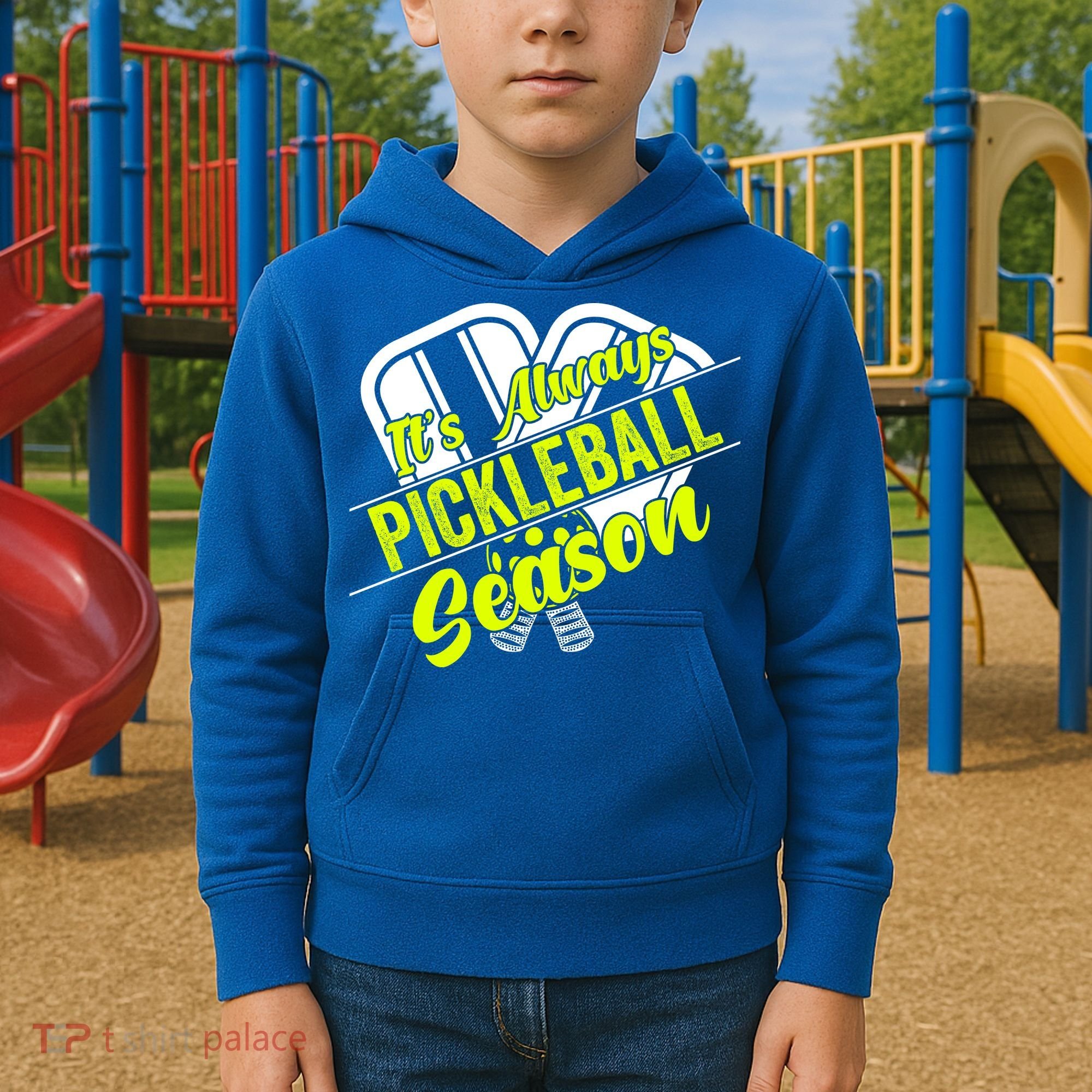 It's Always Pickleball Season Pickleball Paddle Gifts Kids Hoodie