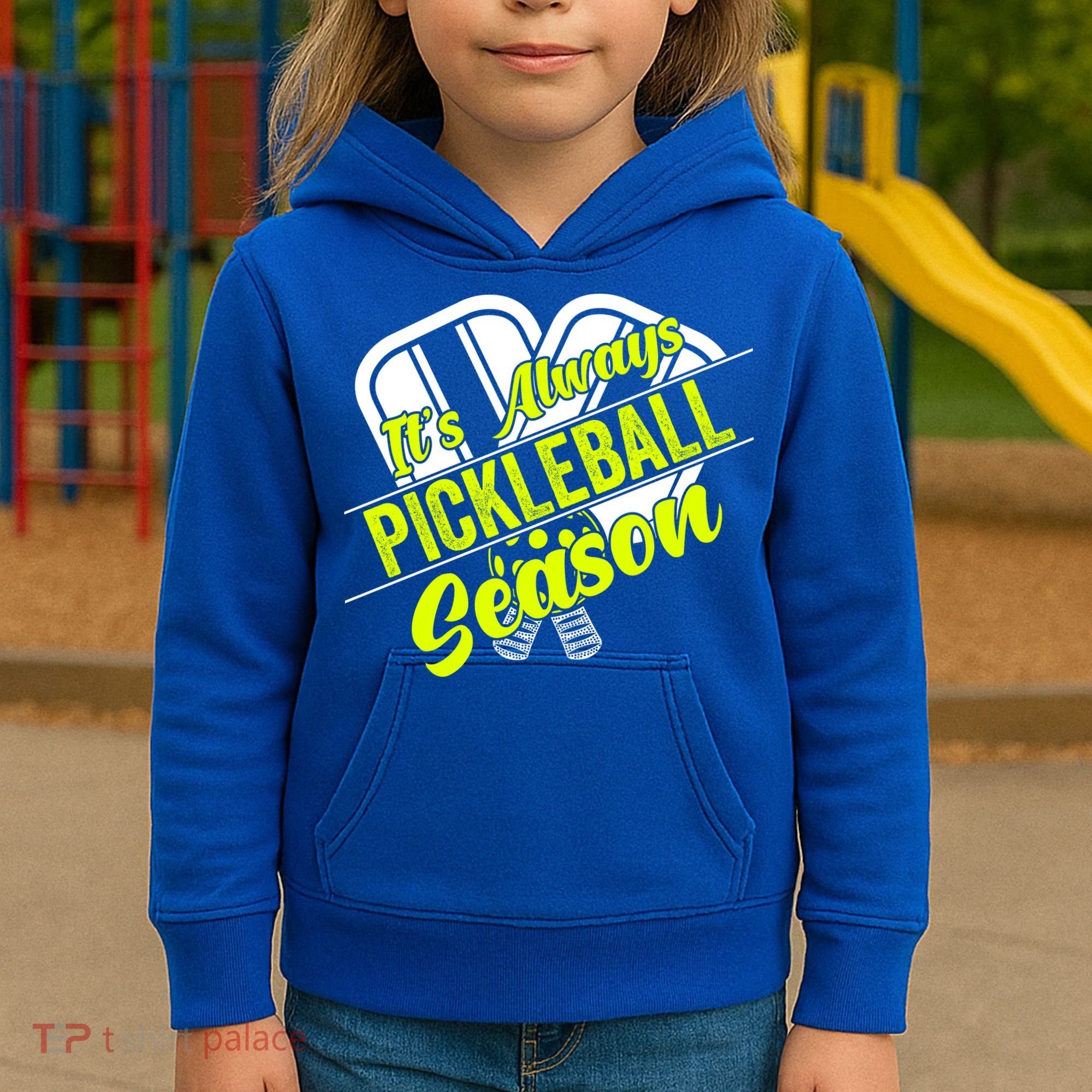 It's Always Pickleball Season Pickleball Paddle Gifts Kids Hoodie