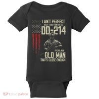 I AinT Perfect But I Do Have A Dd 214 For An Old Man Baby Bodysuit thumb 0