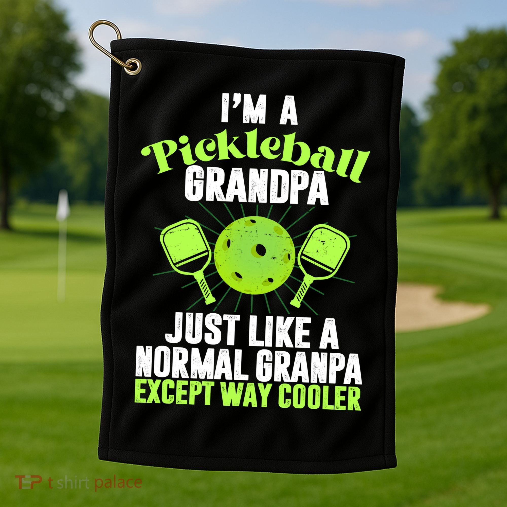 I'm A Pickleball Grandpa Just Like A Normal Grandpa Except Way Cooler Golf Towel
