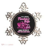 I'm A Proud Trucker's Wife And I'm In It For The Long Haul Ornament thumb 0