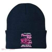 I'm A Proud Trucker's Wife And I'm In It For The Long Haul Beanie thumb 0