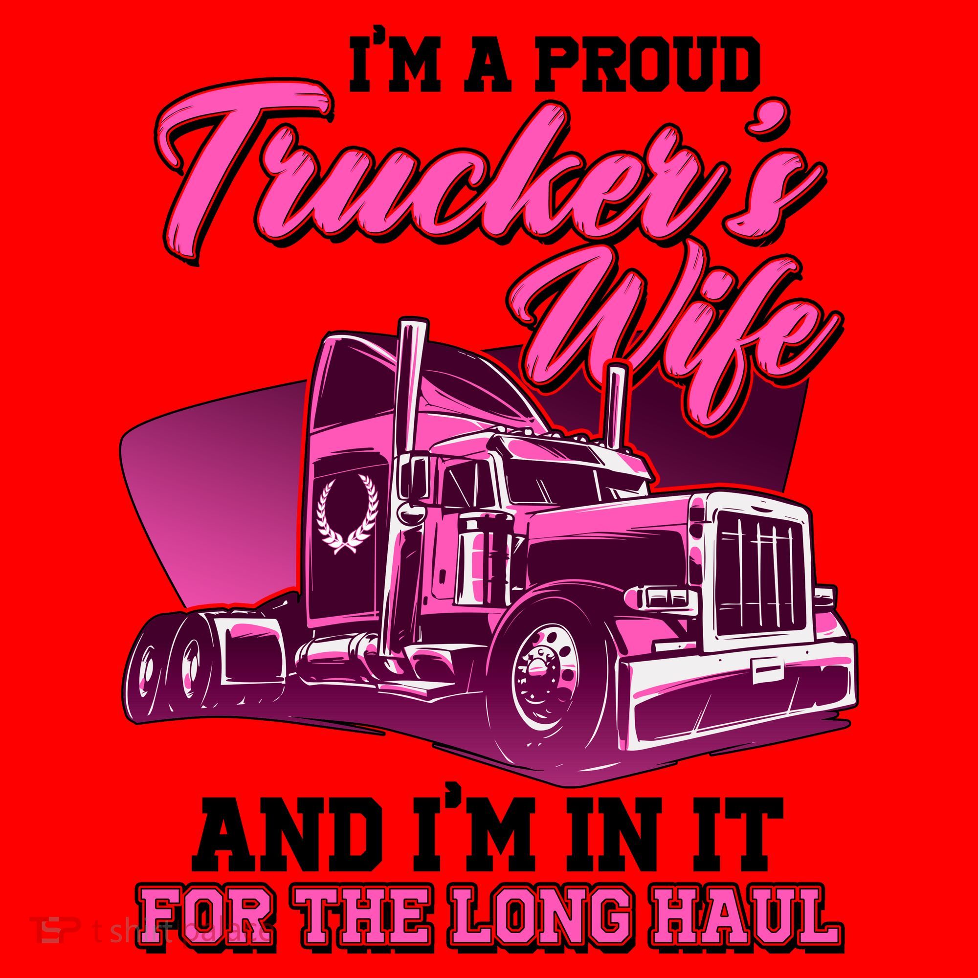 I'm A Proud Trucker's Wife And I'm In It For The Long Haul Santa Hat