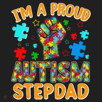 Im a Proud Autism Stepdad Puzzle Piece Advocate Support Women's Sweatshirt thumb 2