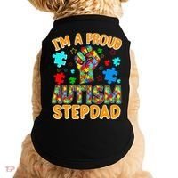 Im a Proud Autism Stepdad Puzzle Piece Advocate Support Doggie Tank thumb 0