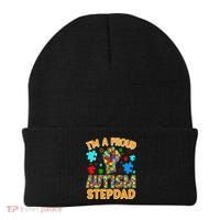 Im a Proud Autism Stepdad Puzzle Piece Advocate Support Beanie thumb 0