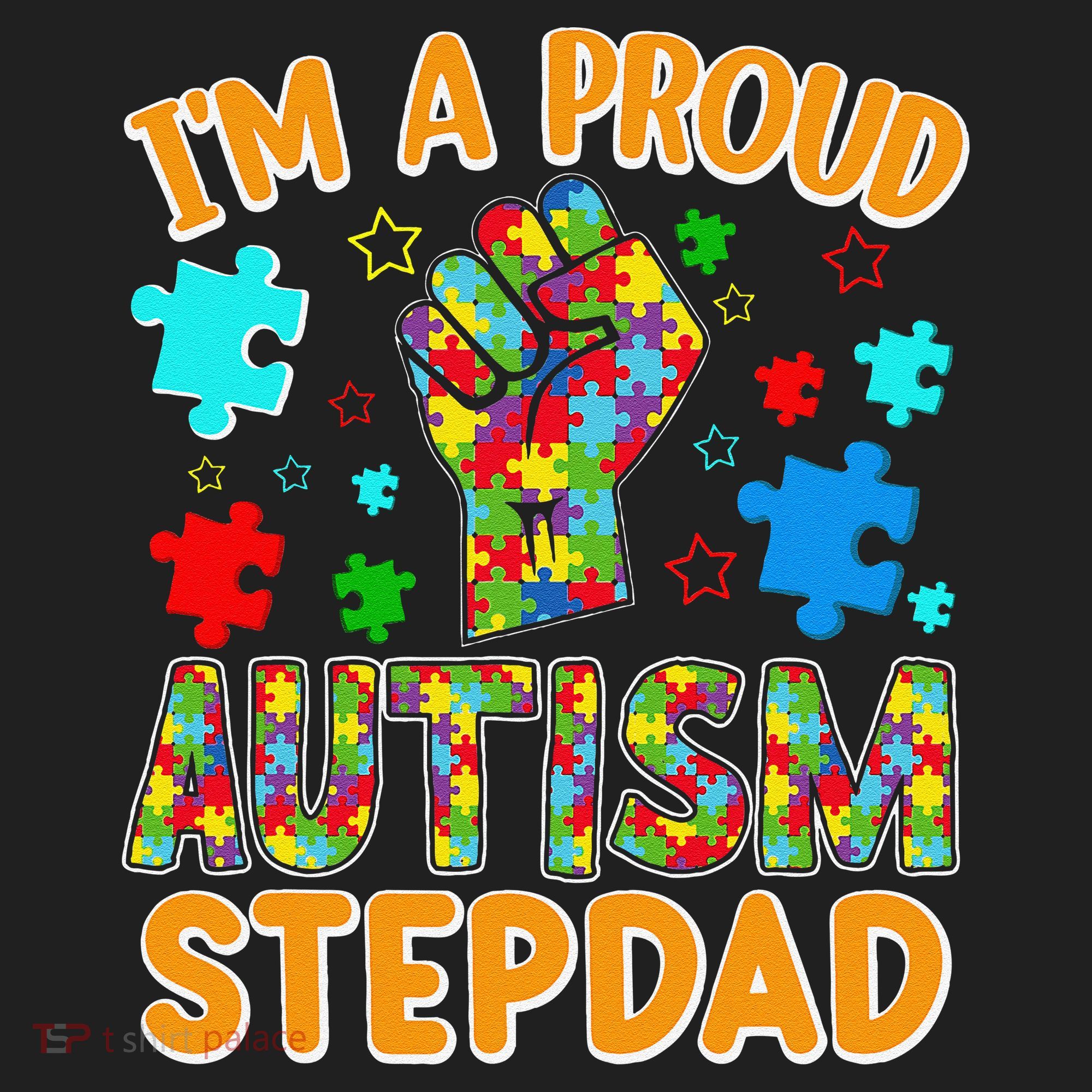 Im a Proud Autism Stepdad Puzzle Piece Advocate Support Beanie