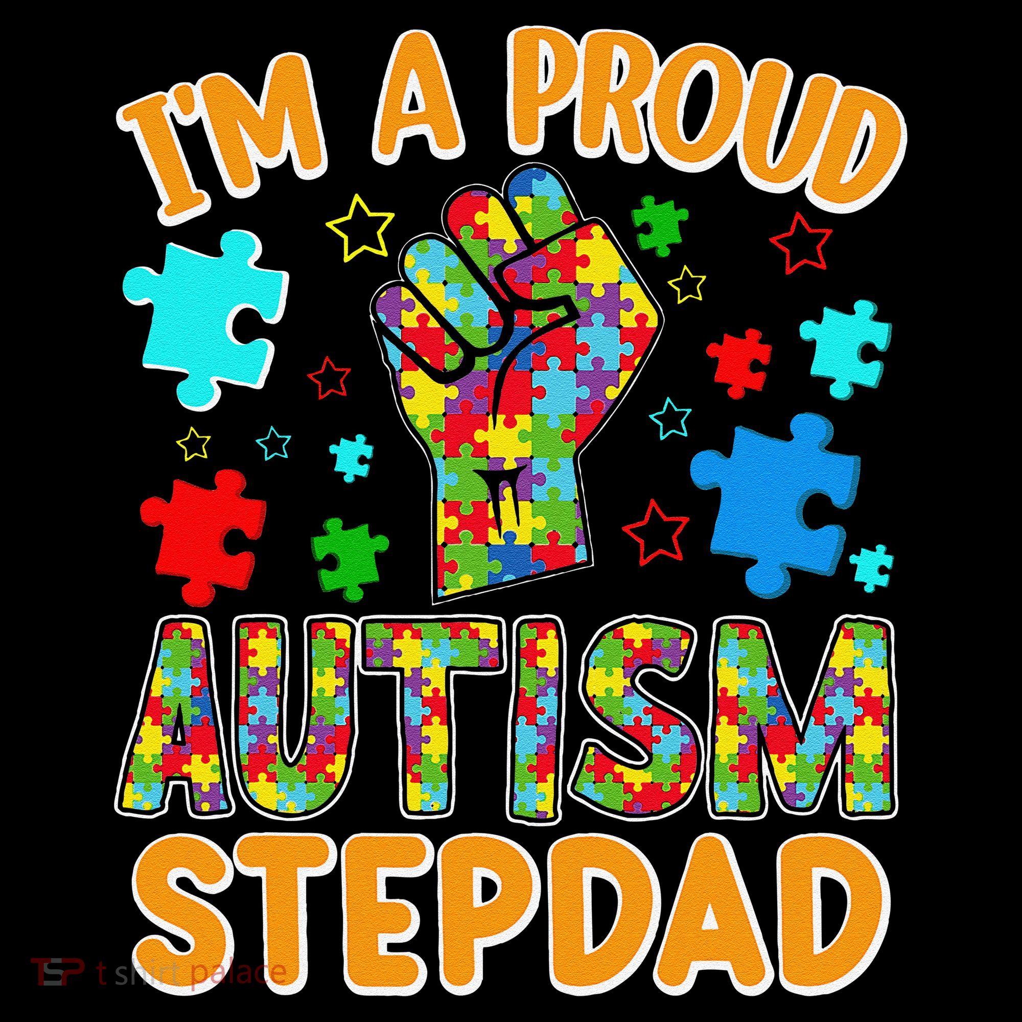 Im a Proud Autism Stepdad Puzzle Piece Advocate Support Coaster