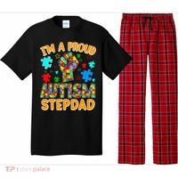 Im a Proud Autism Stepdad Puzzle Piece Advocate Support Pajama Set thumb 0