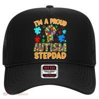 Im a Proud Autism Stepdad Puzzle Piece Advocate Support Hat thumb 0