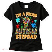 Im a Proud Autism Stepdad Puzzle Piece Advocate Support Women's T-Shirt thumb 0