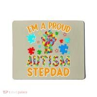 Im a Proud Autism Stepdad Puzzle Piece Advocate Support Mousepad thumb 0