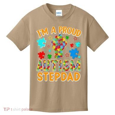 Im a Proud Autism Stepdad Puzzle Piece Advocate Support Kids T-Shirt