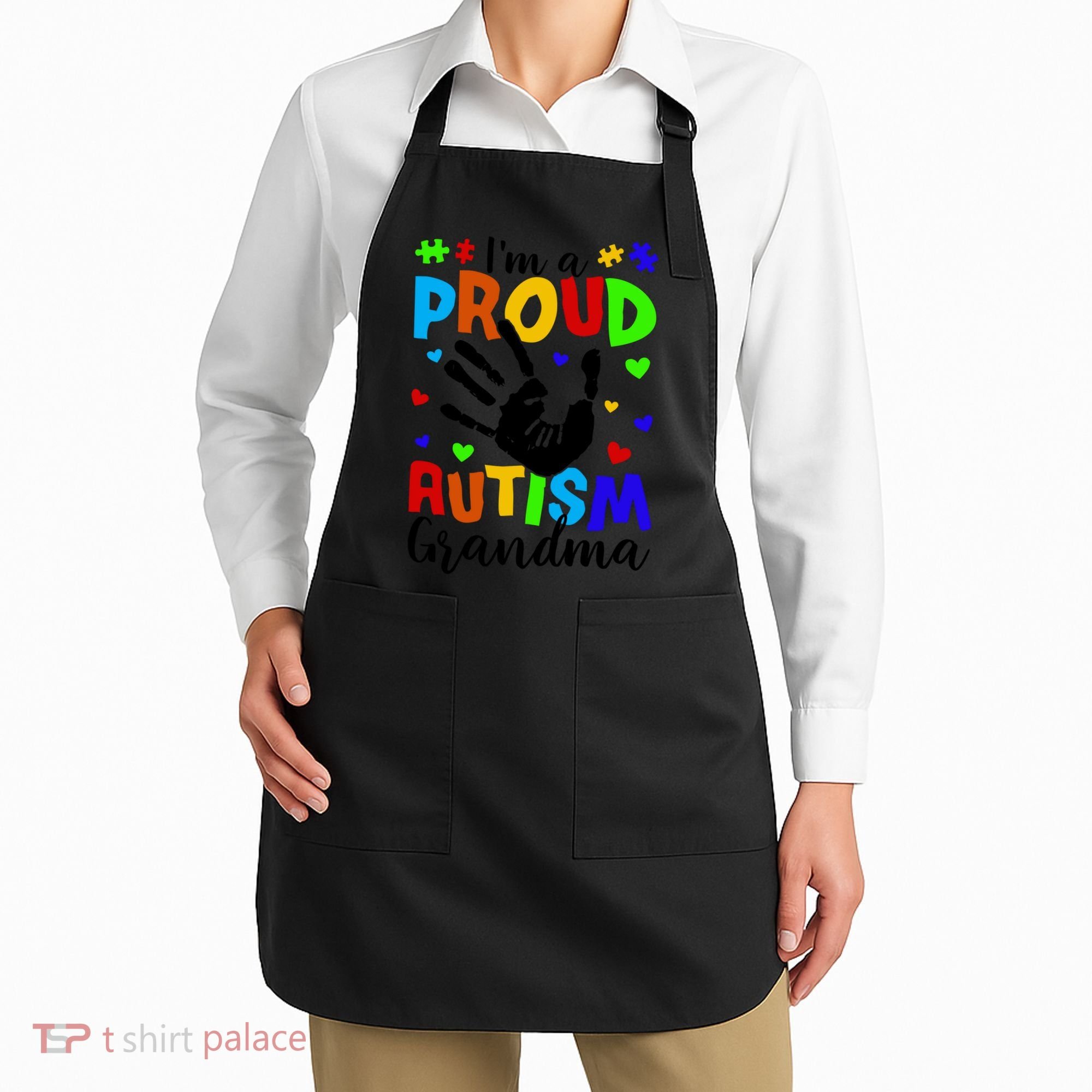 I'm A Proud Autism Grandma Autism Awareness Meaningful Gift Apron