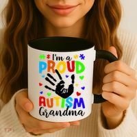 I'm A Proud Autism Grandma Autism Awareness Meaningful Gift Coffee Mug thumb 3