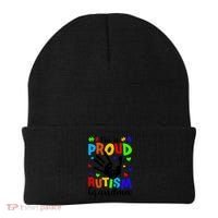 I'm A Proud Autism Grandma Autism Awareness Meaningful Gift Beanie thumb 0