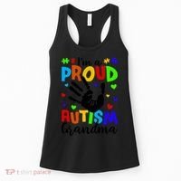 I'm A Proud Autism Grandma Autism Awareness Meaningful Gift Women's Tank Top thumb 0