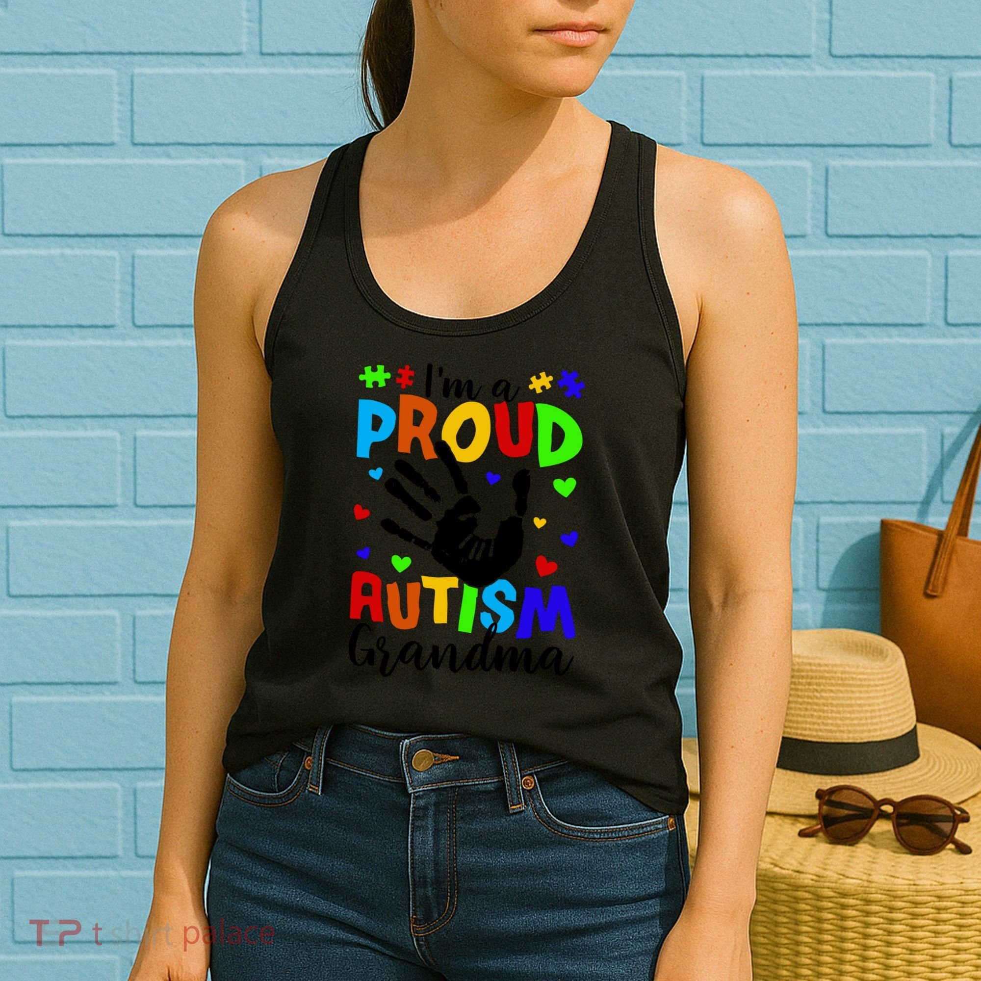 I'm A Proud Autism Grandma Autism Awareness Meaningful Gift Women's Tank Top