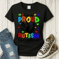I'm A Proud Autism Grandma Autism Awareness Meaningful Gift Women's T-Shirt thumb 3