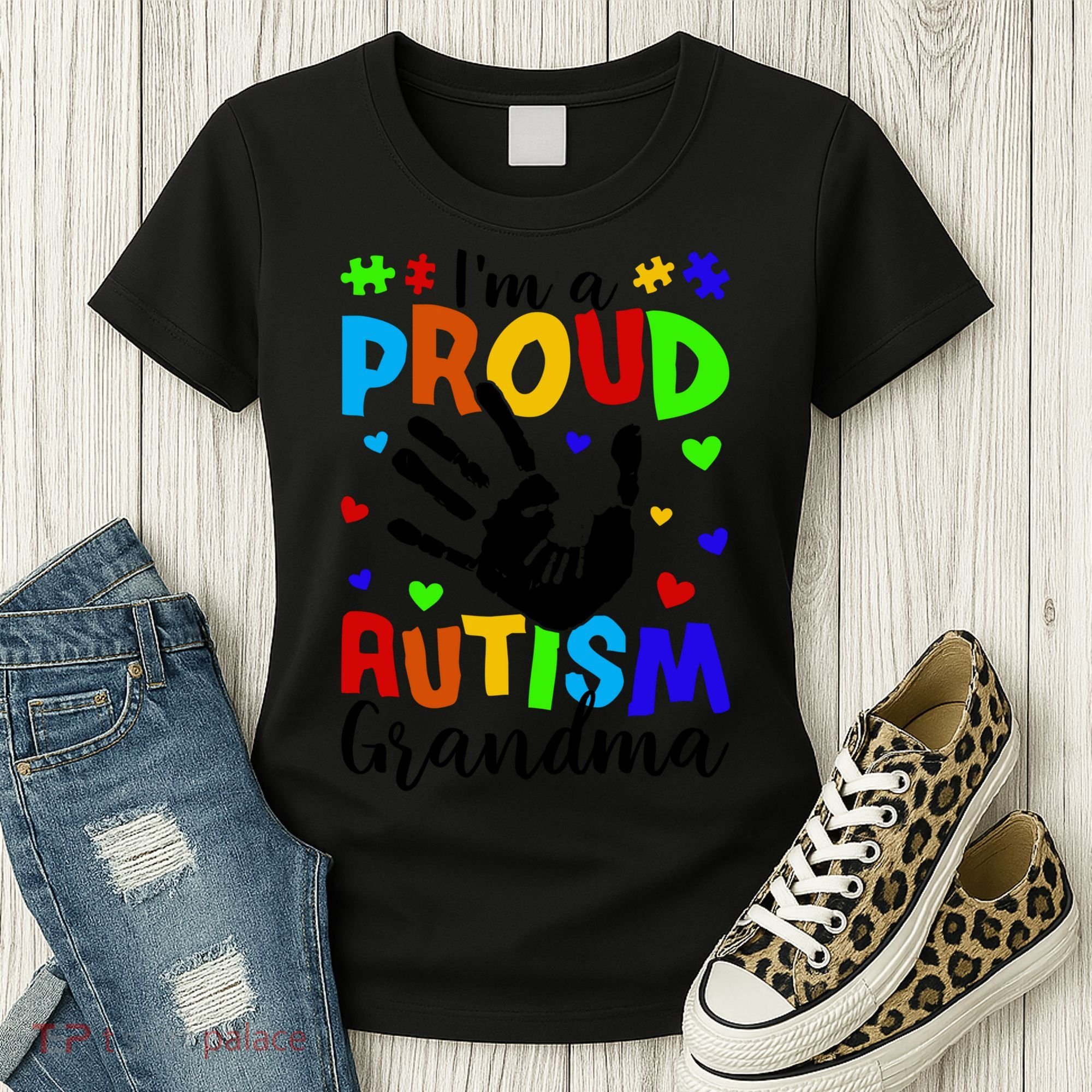 I'm A Proud Autism Grandma Autism Awareness Meaningful Gift Women's T-Shirt