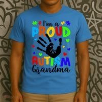 I'm A Proud Autism Grandma Autism Awareness Meaningful Gift T-Shirt thumb 3