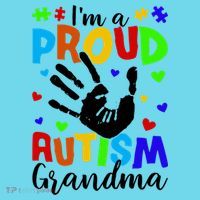 I'm A Proud Autism Grandma Autism Awareness Meaningful Gift Kids Long Sleeve Shirt thumb 2