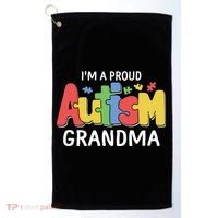 I'm A Proud Autism Grandma Awareness Gift Golf Towel thumb 0